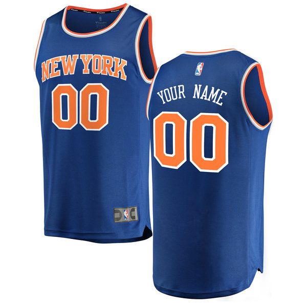 maglia bambino basket Custom 0 new york knicks blu 2020